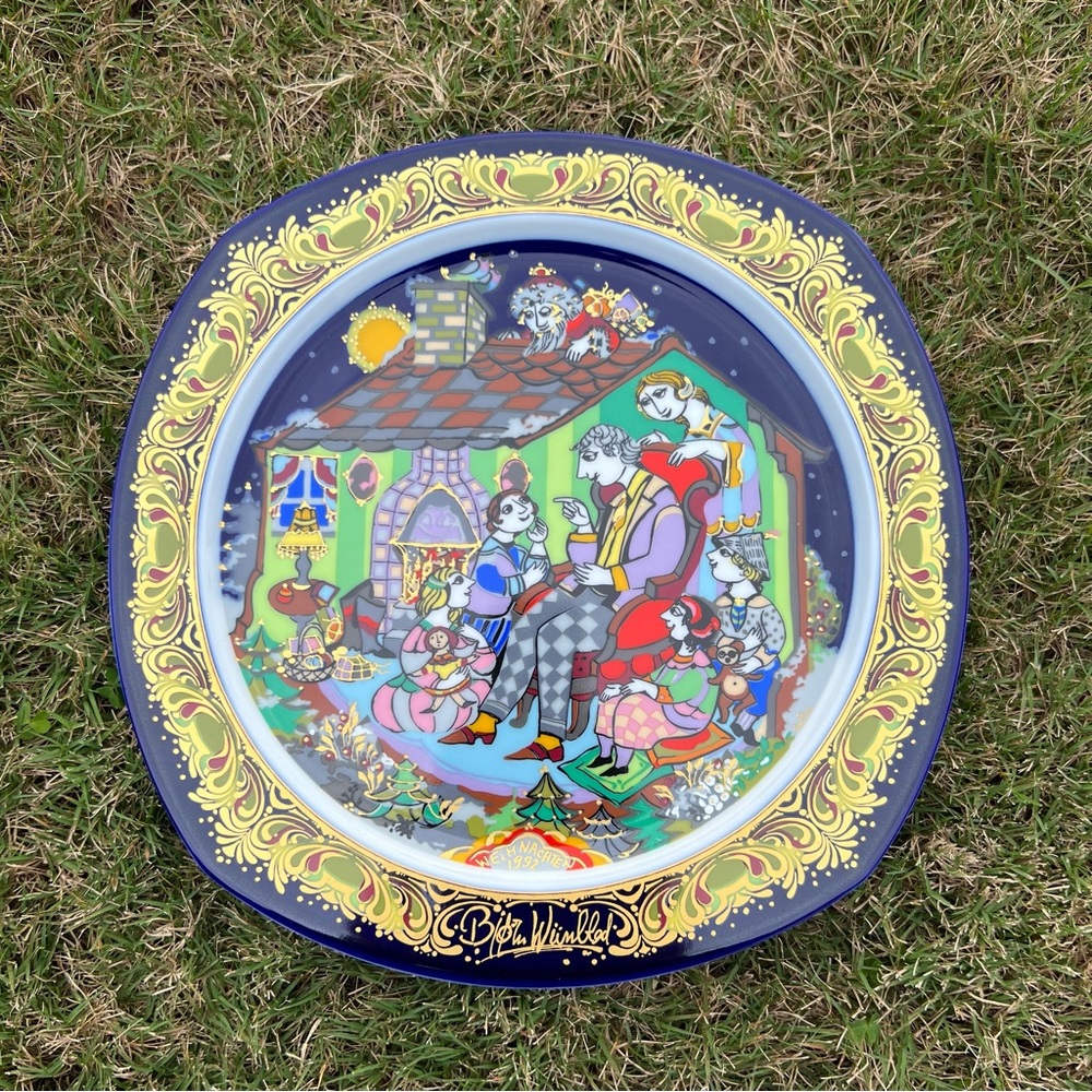 Bjorn Wiinblad Christmas Carols On Porcelain 1992 Plate